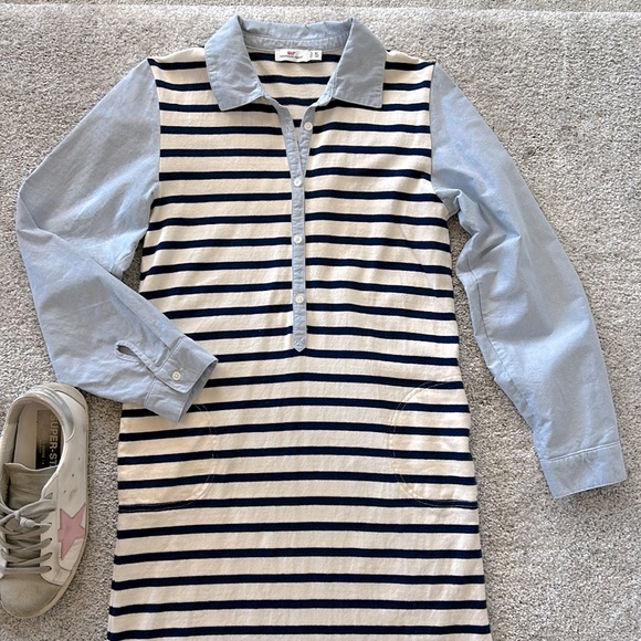 Vineyard Vines Mixed Media Shirt Dress - Picture 2 of 6